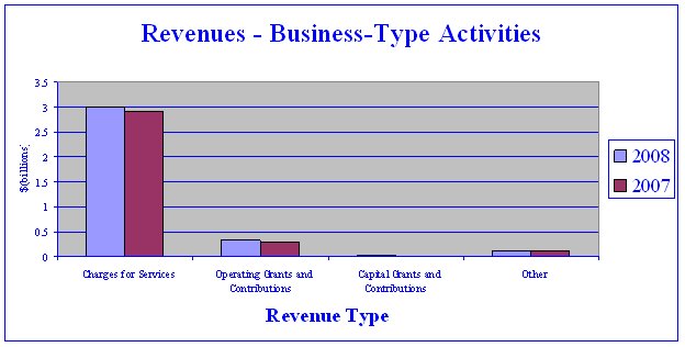 revenues - business type aactivities