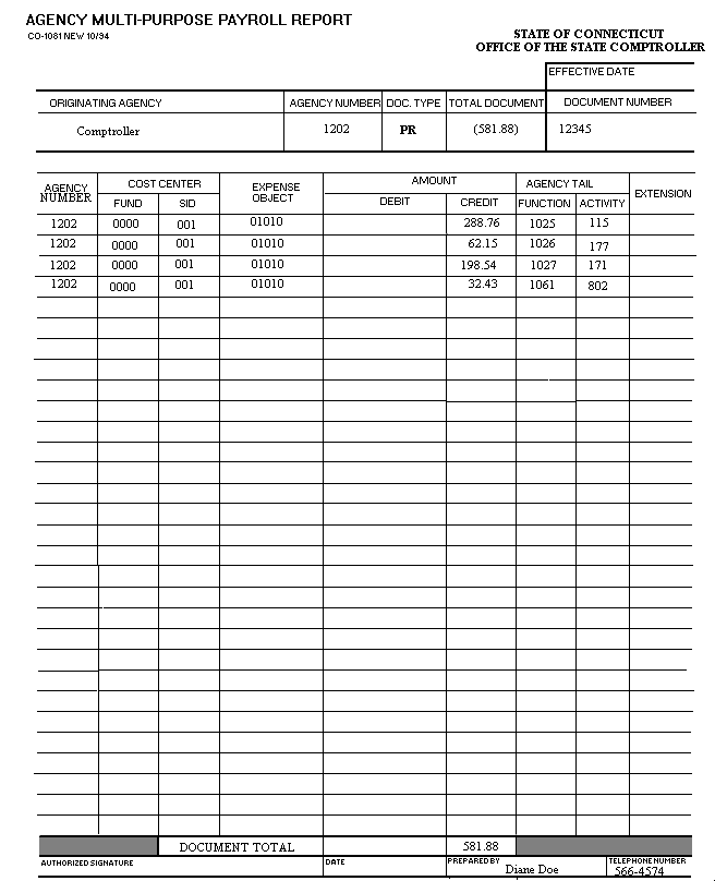 AGENCY MULTI-PURPOSE PAYROLL REPORT