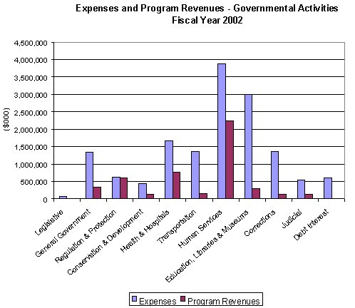 Expenses and Program Revenues- Governmental Activities Fiscal Year 2002