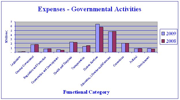Expenses - Governmental Activities 2009 and 2008