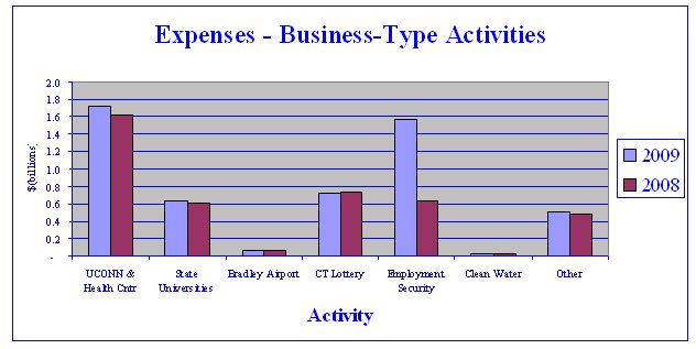 Expenses - Business Type Activities - 2009/2008