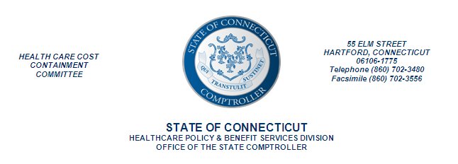 State of CT Comptroller's Healthcare and Policy Division Logo
