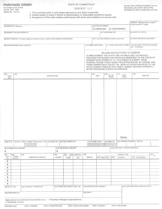 co-94  purchase order