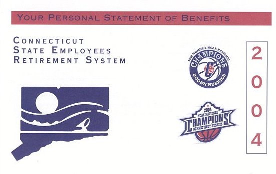 Sample Statement Cover Page - Your Personal Statement of Benefits - Connecticut State Employees Retirement System 2004