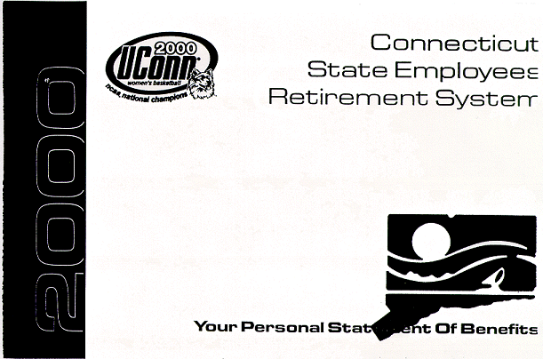 Sample CSERS Personal Statement of Benefits - cover page. click here for text description